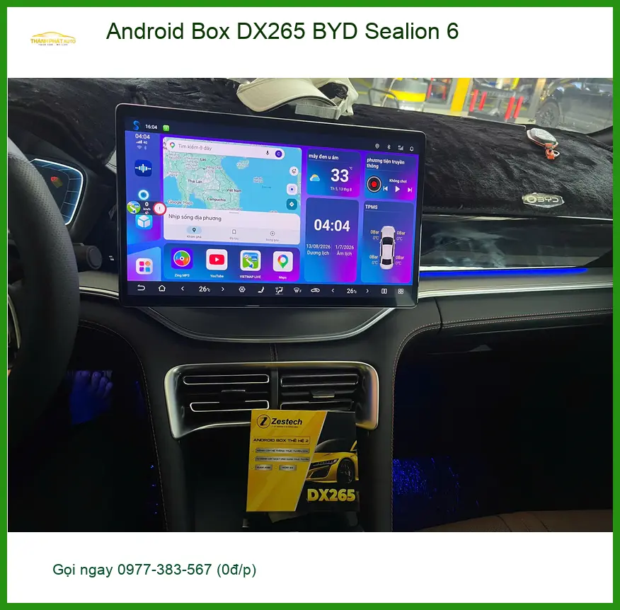 Anh Tuấn Kiệt lắp Android Box DX265 BYD Sealion 6 tại Quận 9 nâng tầm giải trí ảnh thực tế 2