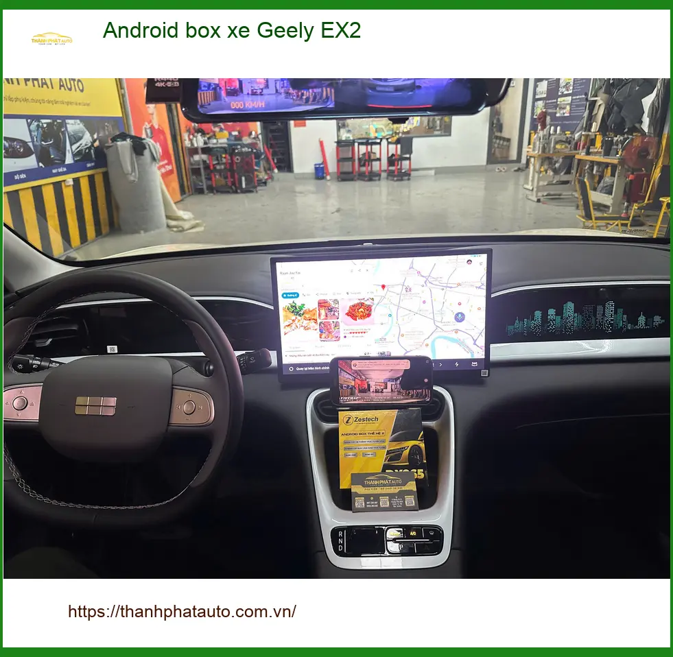 Anh Duy lắp Android box xe Geely EX2 tại Quận 12 để nâng cấp giải trí trên xe ảnh thực tế 2