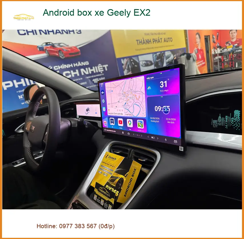Anh Quang lắp Android box xe Geely EX2 Quận 1 để tiện giải trí và dẫn đường ảnh thực tế 3