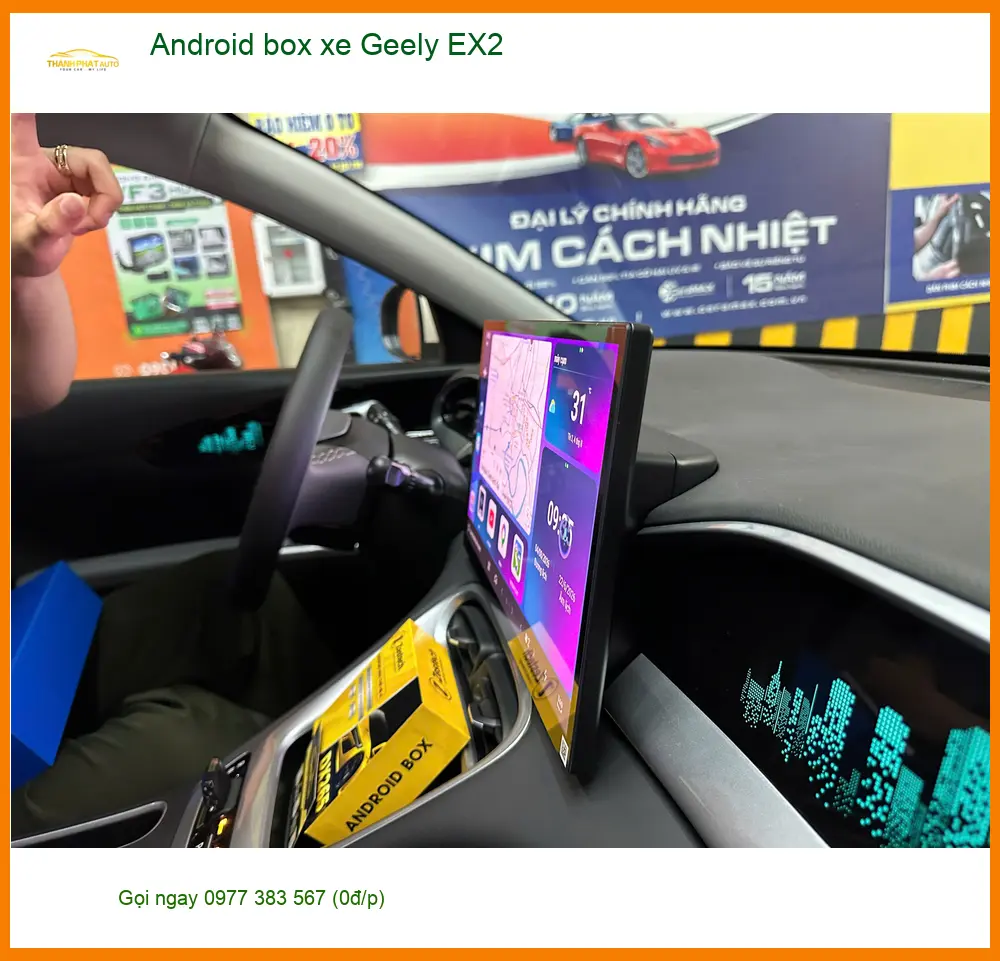 Anh Quang lắp Android box xe Geely EX2 Quận 1 để tiện giải trí và dẫn đường ảnh thực tế 4
