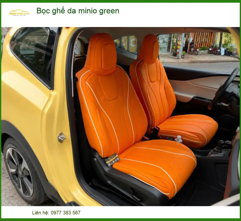 Bọc ghế da minio green cao cấp cho xe hơi - Trung Tâm Thi Công Chính Hãng TPHCM