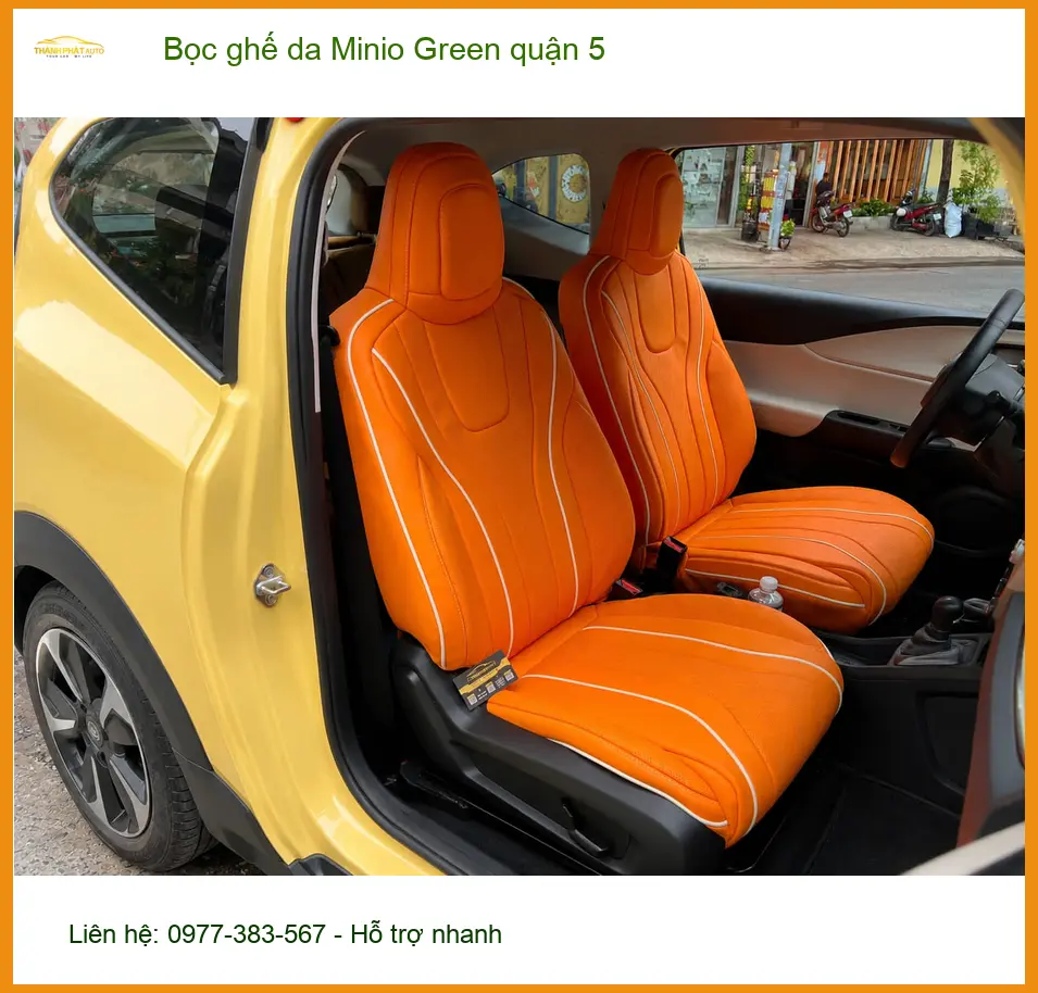 Cửa Hàng Bọc Ghế Da ghế da Minio Green tại Quận 5 - Thi Công Chuyên Nghiệp