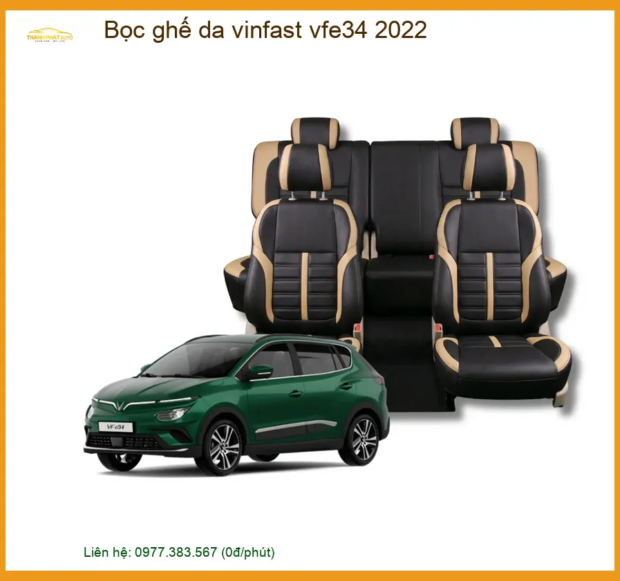 Bọc Ghế Da VinFast VF e34 2022 - Địa Chỉ Lắp Đặt Uy Tín TPHCM