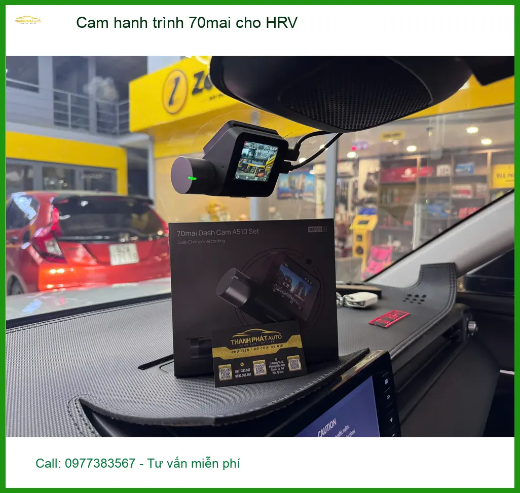 Chị Mai Trang lắp cam hành trình 70mai cho HRV ở Quận 9 ảnh thực tế 4
