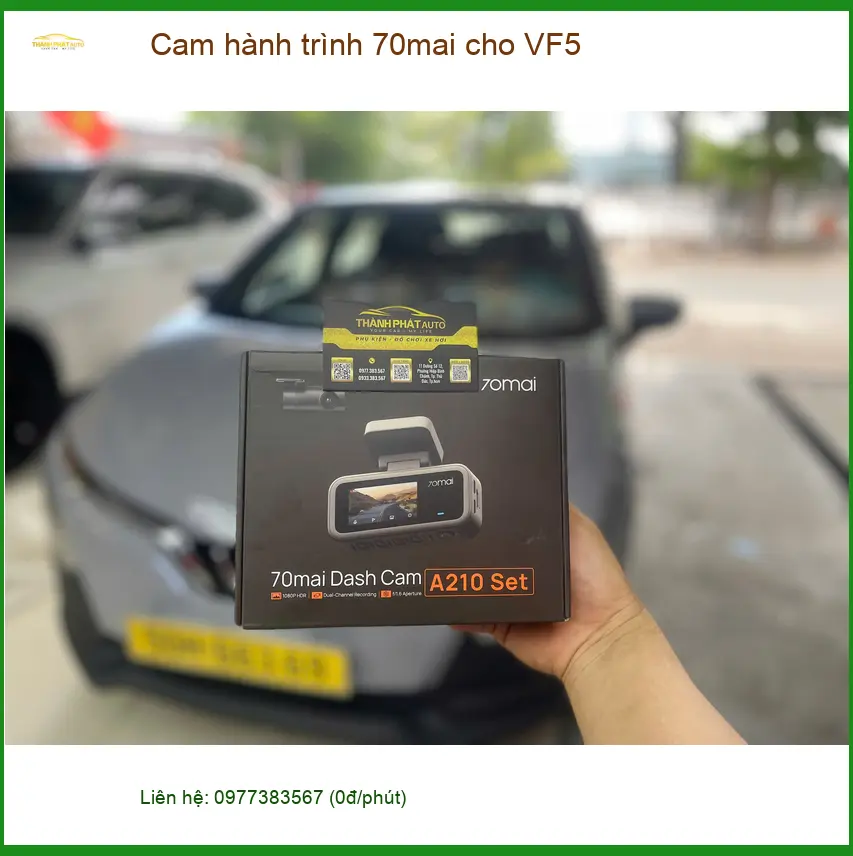 Chị Thảo lắp cam hành trình 70mai cho VinFast VF5 ở Quận 9 ảnh thực tế 3