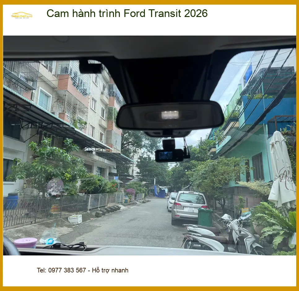 Anh Tấn lắp cam hành trình Ford Transit 2026 Quận 9 bảo vệ xe