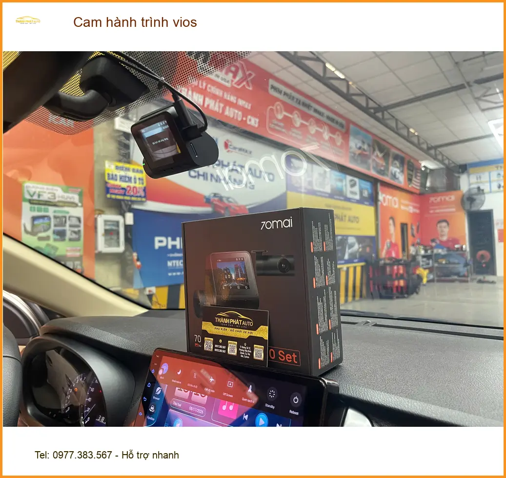 Anh Thắng lắp cam hành trình Vios tại Quận 12 sau vụ va quẹt nhỏ. ảnh thực tế 2