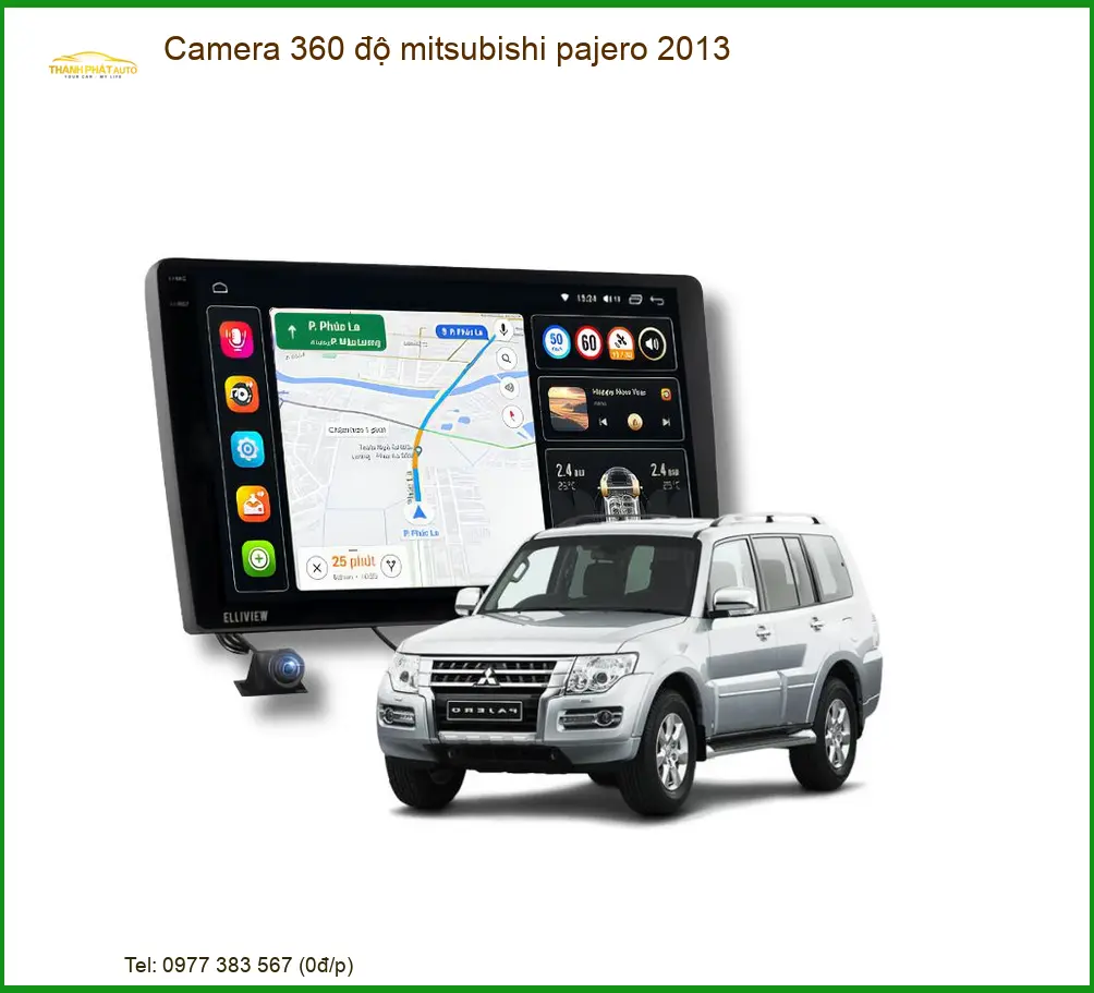 Camera 360 độ mitsubishi pajero 2013 - Địa Chỉ Lắp Đặt Uy Tín TPHCM