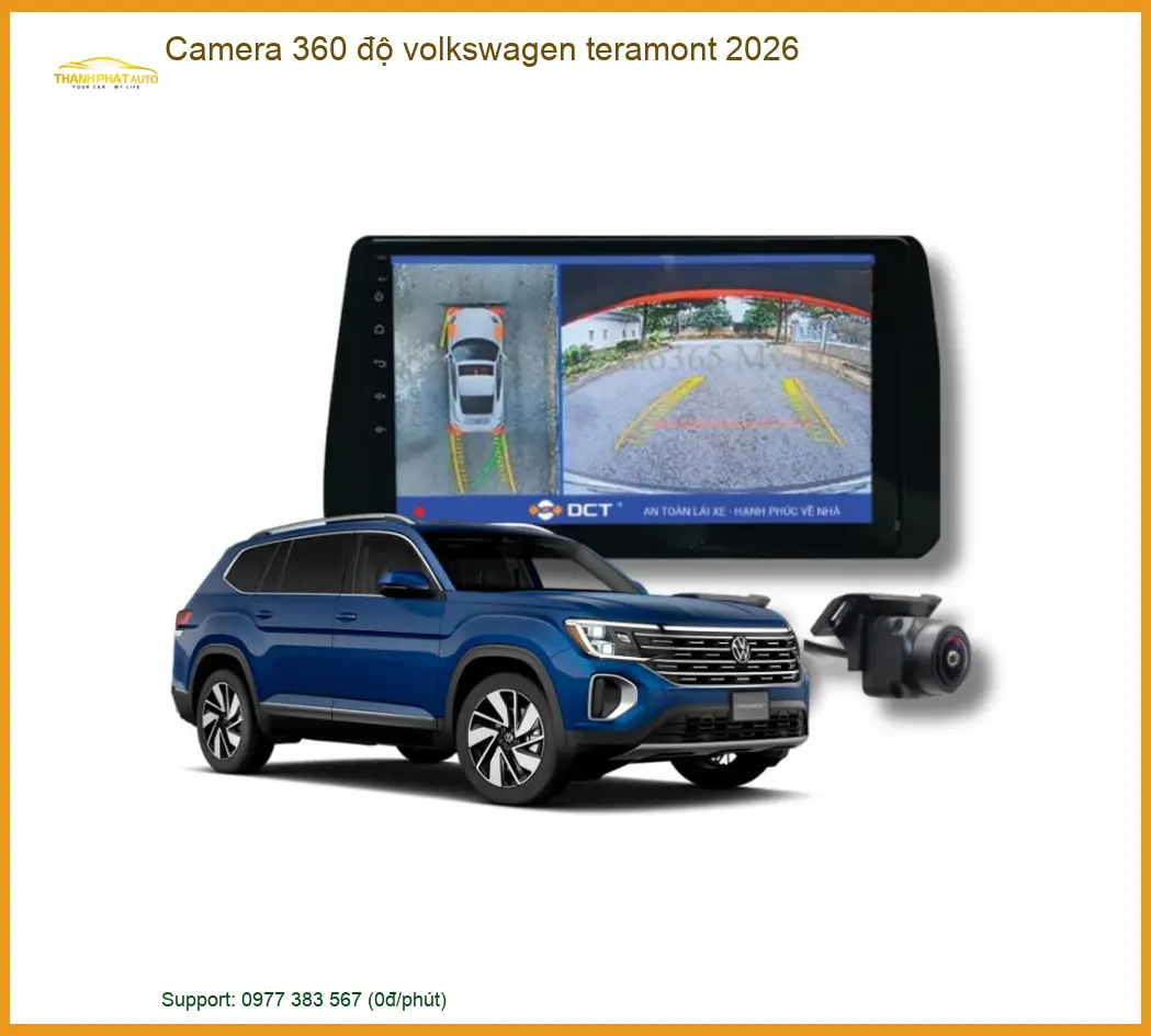Camera 360 độ Volkswagen Teramont 2026 - Trung Tâm Lắp Đặt Uy Tín TPHCM
