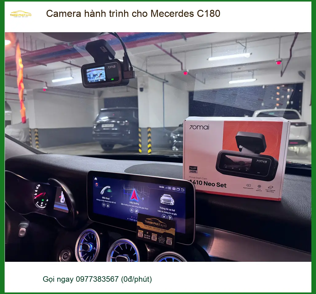 Chị Thảo lắp Camera hành trình cho Mercedes C180 tại Quận 9 ảnh thực tế 2