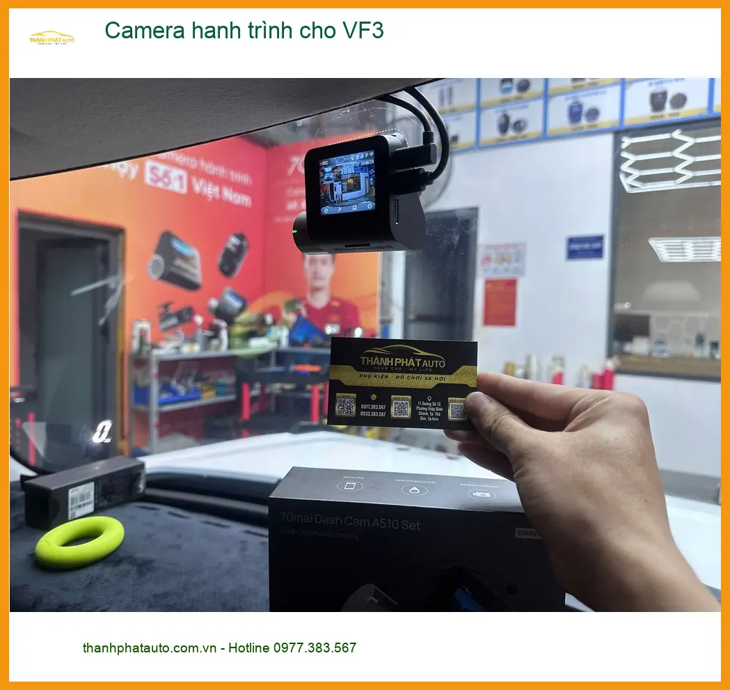 Anh Tùng lắp Camera hành trình cho VinFast VF3 tại Quận 12 để an tâm lái xe ảnh thực tế 3