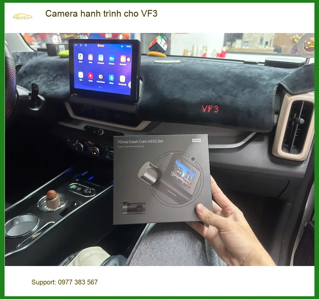 Anh Tùng lắp Camera hành trình cho VinFast VF3 tại Quận 12 để an tâm lái xe ảnh thực tế 5