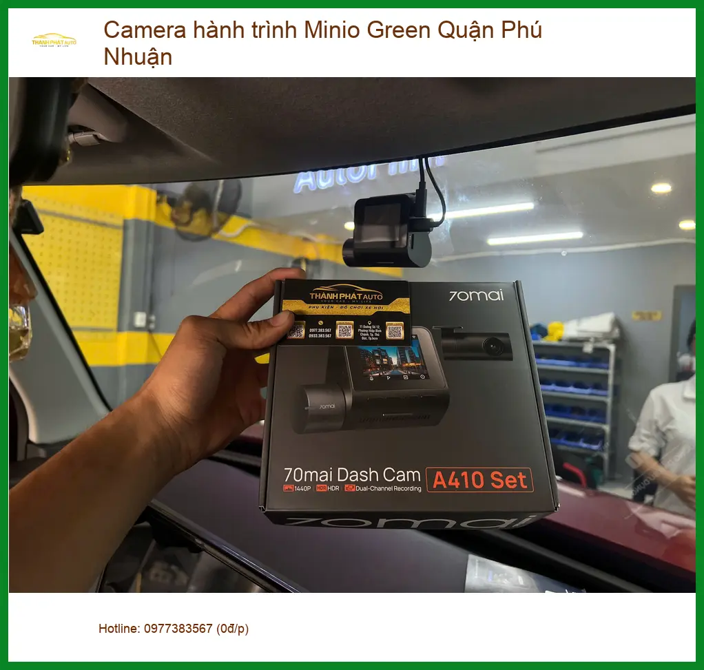 Nơi Lắp Camera Hành Trình Ô Tô Minio Green Tại Quận Phú Nhuận - Giá Tốt TPHCM ảnh thực tế 2