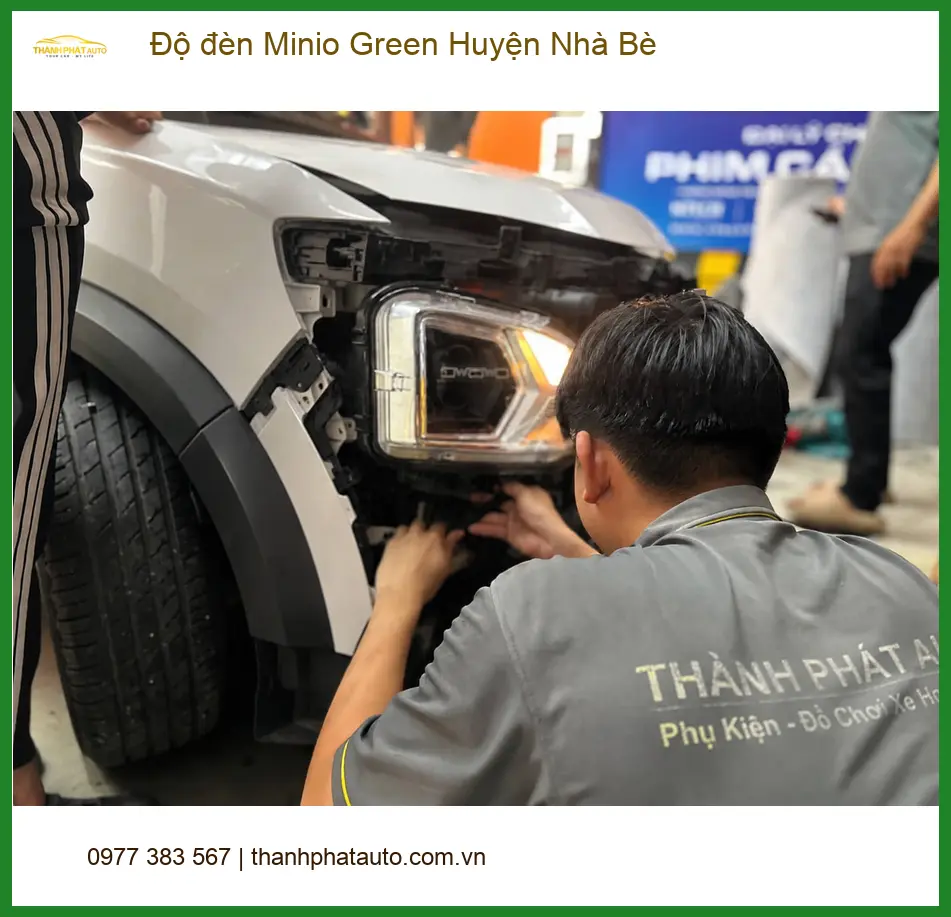 Trung Tâm Độ Đèn Ô Tô đèn Minio Green Huyện Nhà Bè - Nâng Cấp Chính Hãng ảnh thực tế 3