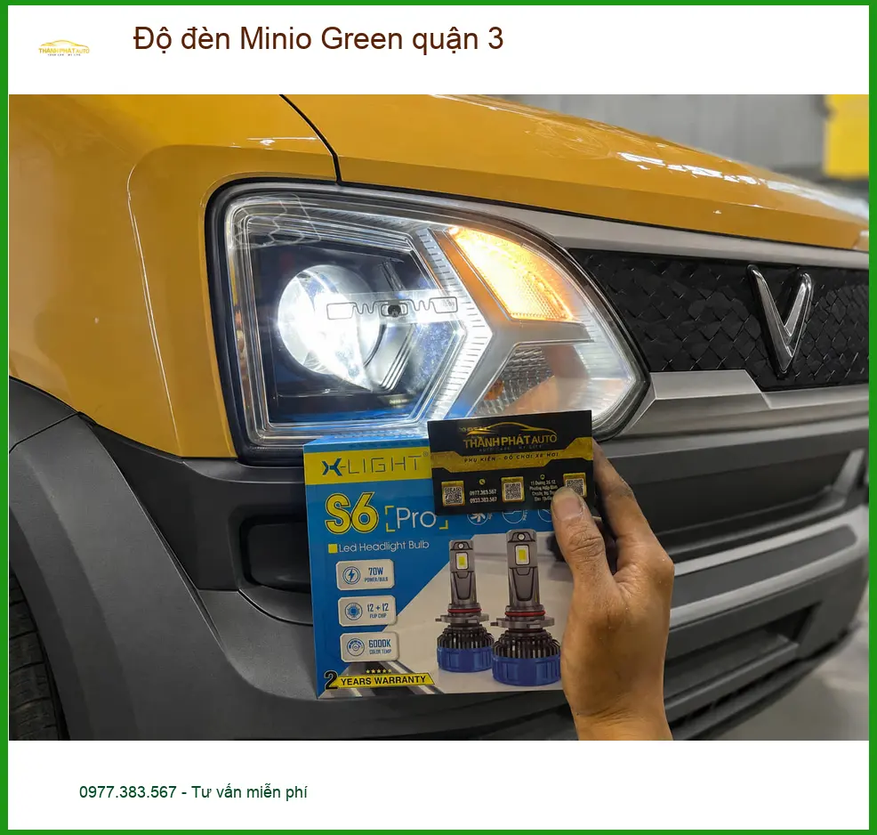 Cửa Hàng Độ Đèn Ô Tô đèn Minio Green quận 3 - Lắp Đặt Uy Tín TPHCM