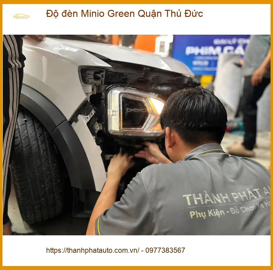 Trung Tâm Độ Đèn Ô Tô đèn Minio Green Quận Thủ Đức - Nâng Cấp Chính Hãng ảnh thực tế 3