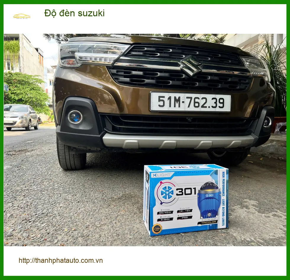 Chú Phước độ đèn Suzuki XL7 vì đèn zin không đủ sáng khi đi đêm tại Thủ Đức