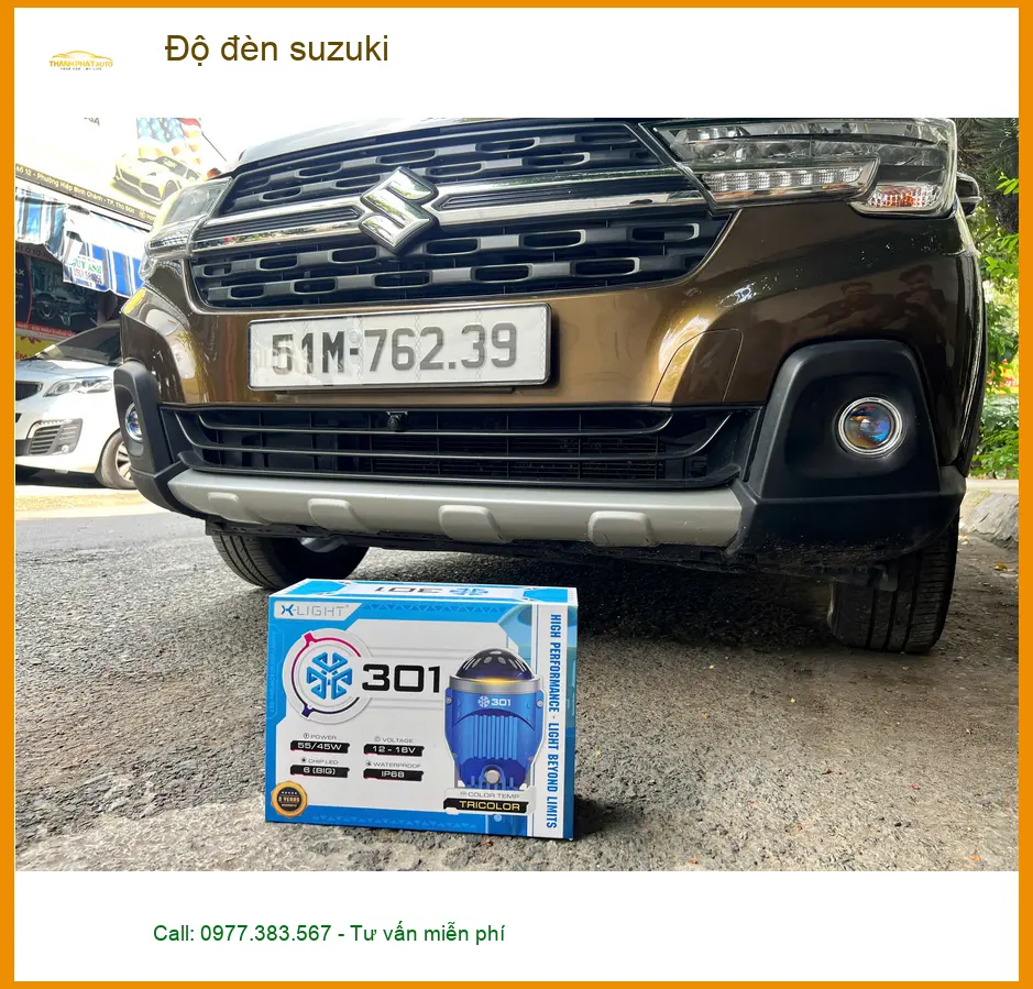 Chú Phước độ đèn Suzuki XL7 vì đèn zin không đủ sáng khi đi đêm tại Thủ Đức ảnh thực tế 2