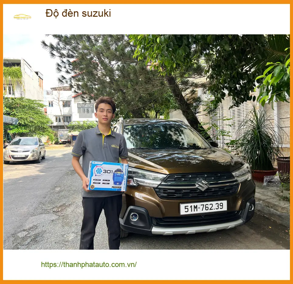 Chú Phước độ đèn Suzuki XL7 vì đèn zin không đủ sáng khi đi đêm tại Thủ Đức ảnh thực tế 3