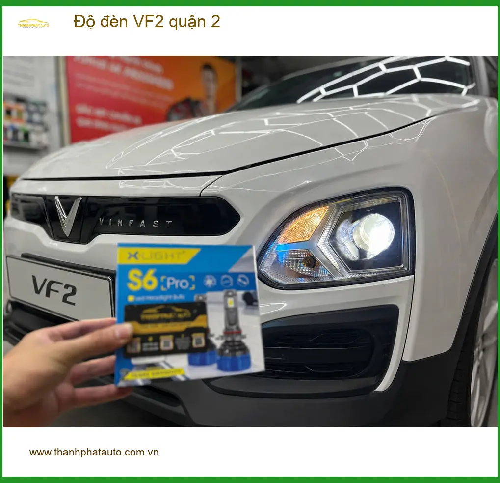 Trung Tâm Nâng Cấp Độ Đèn Ô Tô đèn VF2 quận 2 - Thi Công Chuyên Nghiệp ảnh thực tế 2