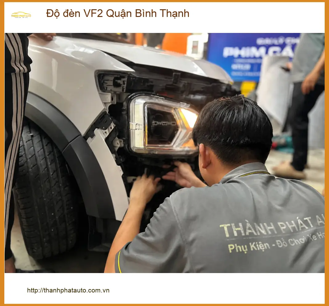 Trung Tâm Độ Đèn Ô Tô đèn VF2 Quận Bình Thạnh - Thi Công Chuyên Nghiệp ảnh thực tế 2