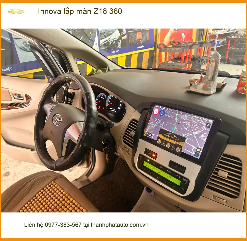 Anh Kiên lắp màn hình Z18 360 cho Toyota Innova tại Quận 12 để dễ dàng đậu xe