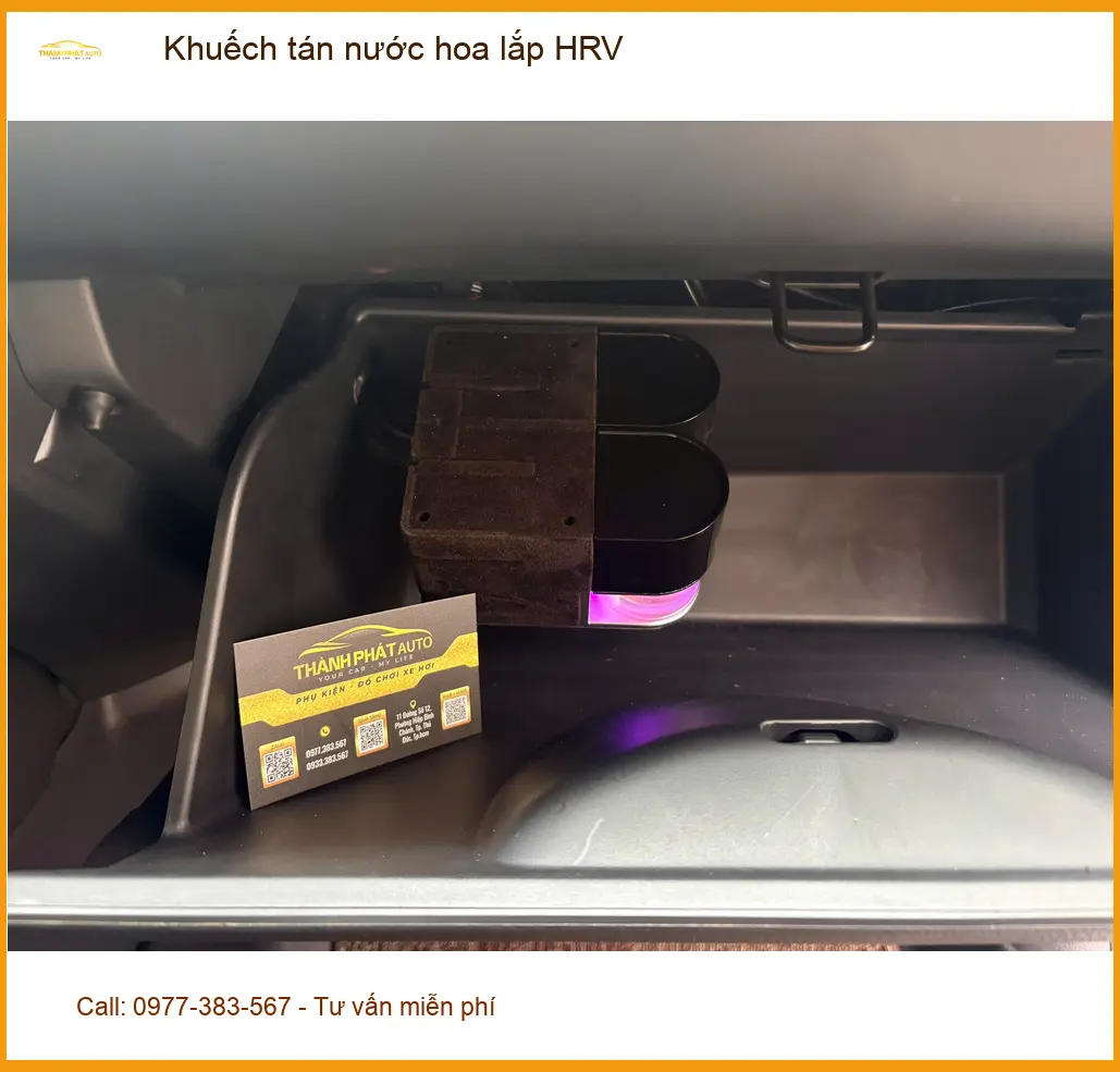 Chị Cẩm Nhung lắp khuếch tán nước hoa cho Honda HRV tại Thủ Đức ảnh thực tế 2