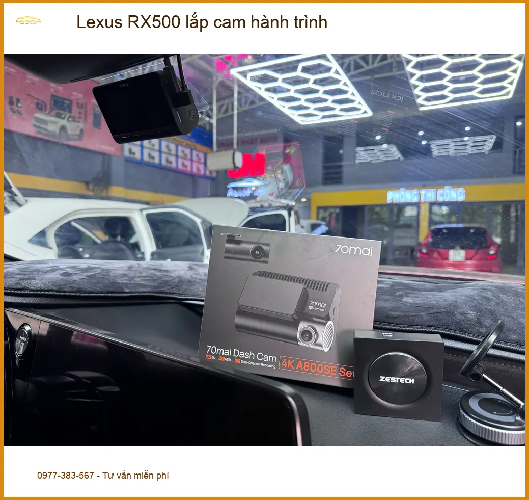 Anh Quang lắp cam hành trình Lexus RX500 tại Quận 9 để lái xe an toàn hơn ảnh thực tế 2