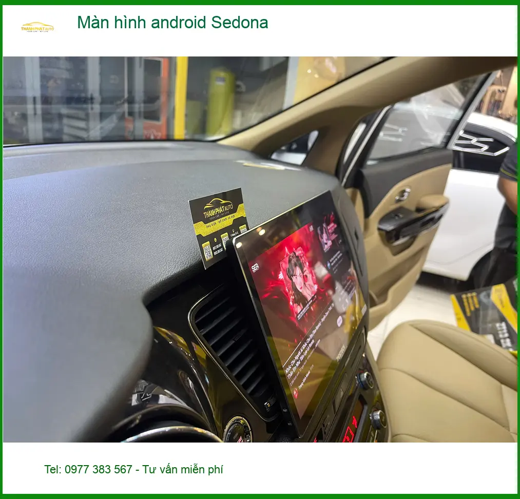 Anh Tấn lắp màn hình Android Sedona tại Quận 9 để tiện theo dõi bản đồ và giải trí ảnh thực tế 4