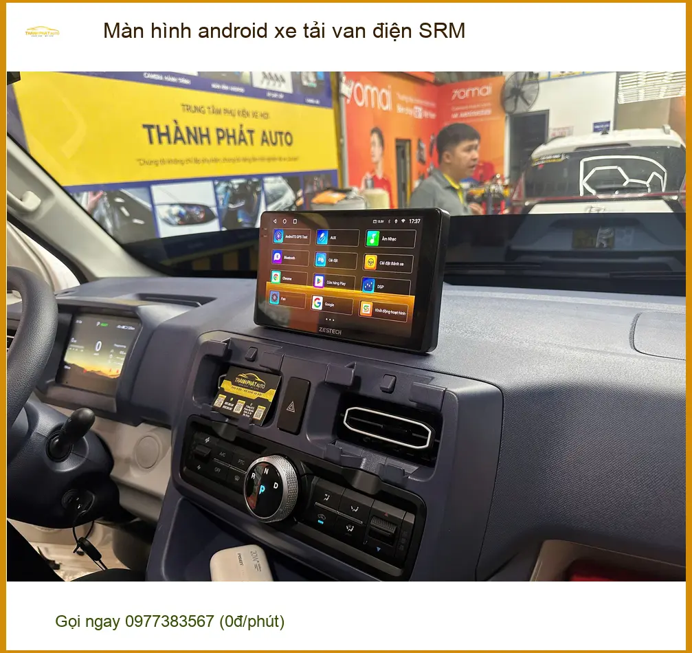 Anh Khôi lắp màn hình Android xe tải van điện SRM tại Quận 12 để tiện theo dõi hành trình ảnh thực tế 2
