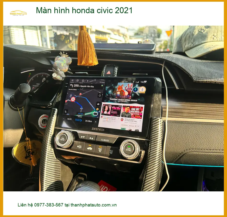 Anh Quân nâng cấp màn hình Honda Civic 2021 tại Quận 12 để trải nghiệm tốt hơn ảnh thực tế 4