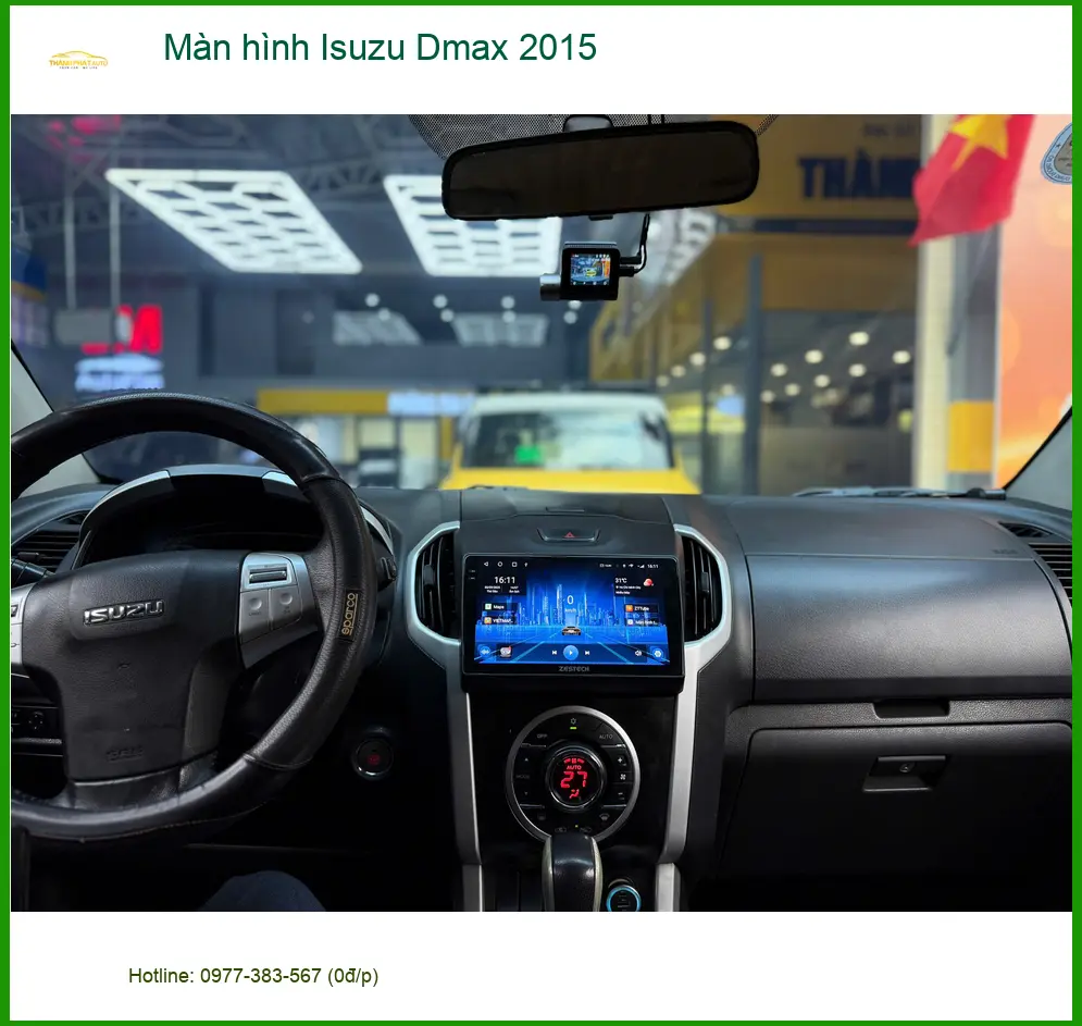 Chú Quang lắp màn hình Isuzu Dmax 2015 tại Quận 9 nâng cấp giải trí. ảnh thực tế 2
