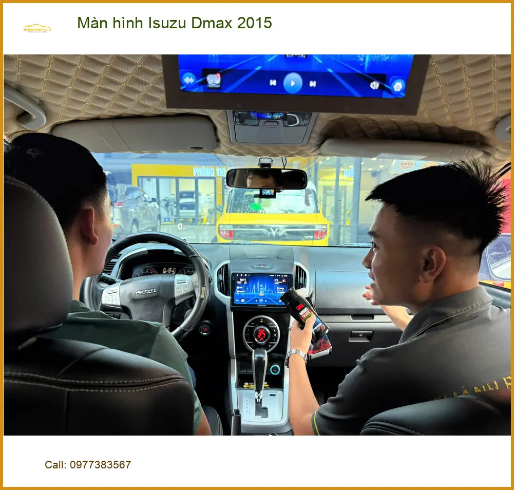 Chú Quang lắp màn hình Isuzu Dmax 2015 tại Quận 9 nâng cấp giải trí. ảnh thực tế 3