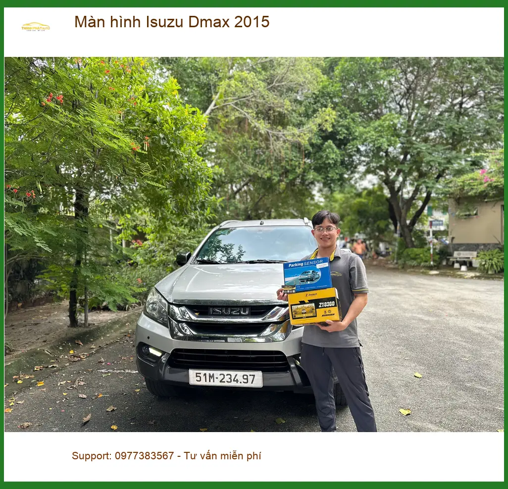Anh Khải lắp màn hình Isuzu Dmax 2015 tại Quận 12 vì màn hình zin đã cũ ảnh thực tế 2