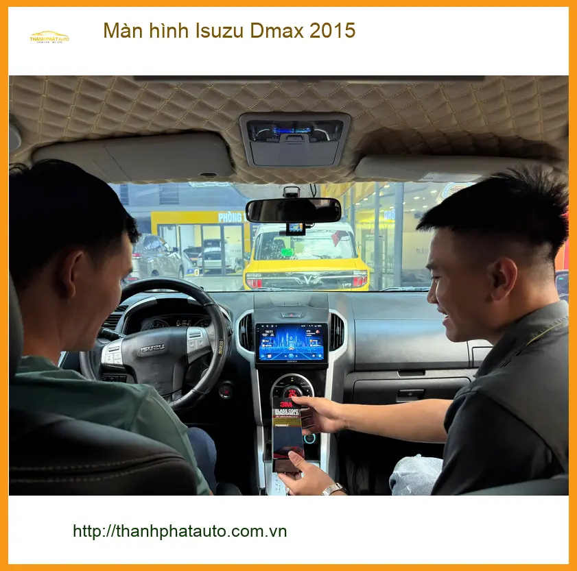 Anh Khải lắp màn hình Isuzu Dmax 2015 tại Quận 12 vì màn hình zin đã cũ ảnh thực tế 3