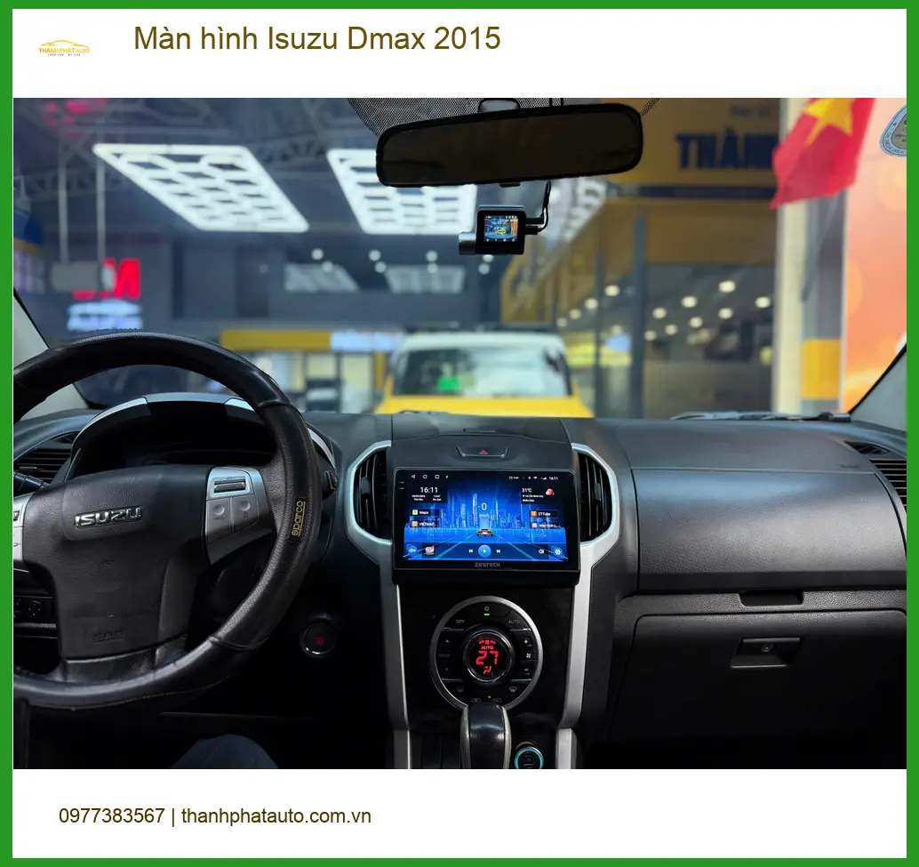 Anh Khải lắp màn hình Isuzu Dmax 2015 tại Quận 12 vì màn hình zin đã cũ ảnh thực tế 4