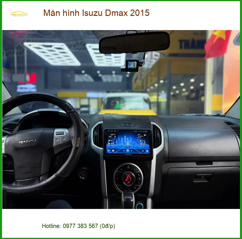 Anh Khang lắp màn hình Isuzu Dmax 2015 tại Thủ Đức vì màn hình zin đã cũ ảnh thực tế 4