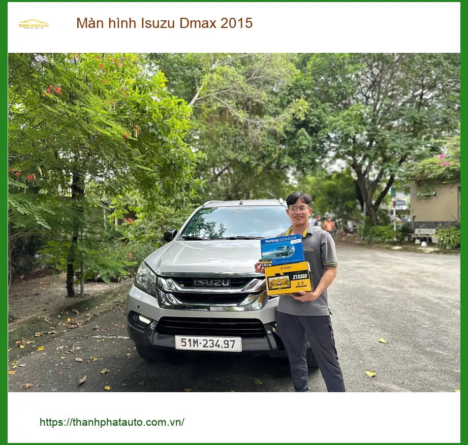 Anh Khang lắp màn hình Isuzu Dmax 2015 tại Thủ Đức vì màn hình zin đã cũ ảnh thực tế 5