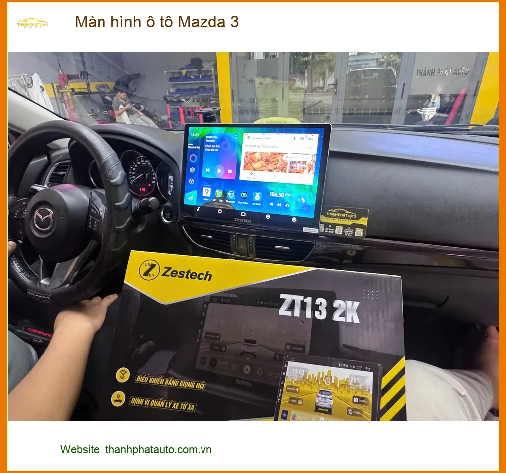 Chị Thảo nâng cấp màn hình ô tô Mazda 3 ở Quận 9 vì màn zin không còn đáp ứng nhu cầu ảnh thực tế 4