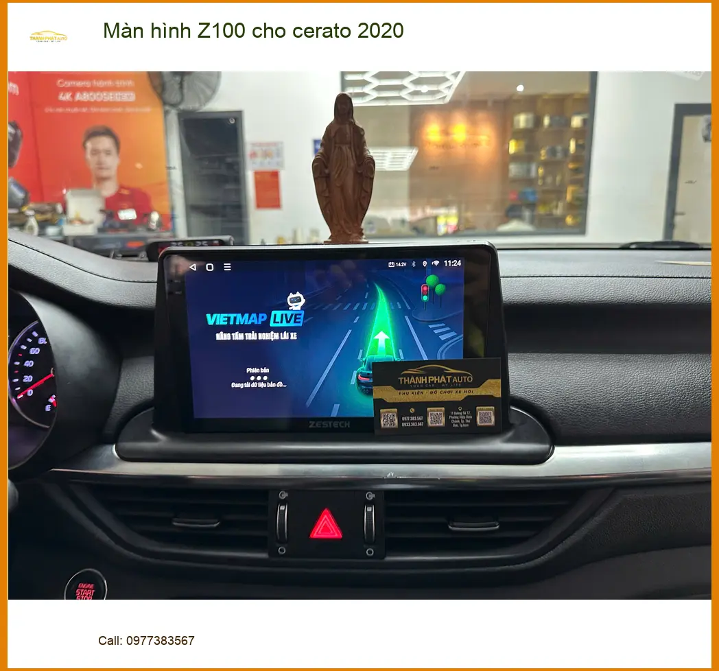 Chị Thảo lắp màn hình Z100 cho Cerato 2020 tại Quận 12 để trải nghiệm công nghệ mới ảnh thực tế 2