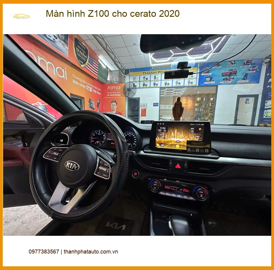 Chị Thảo lắp màn hình Z100 cho Cerato 2020 tại Quận 12 để trải nghiệm công nghệ mới ảnh thực tế 5