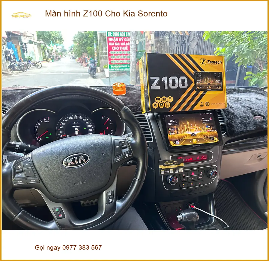 Anh Khang nâng cấp màn hình Z100 cho Kia Sorento tại Quận 12 muốn tăng tiện ích ảnh thực tế 2