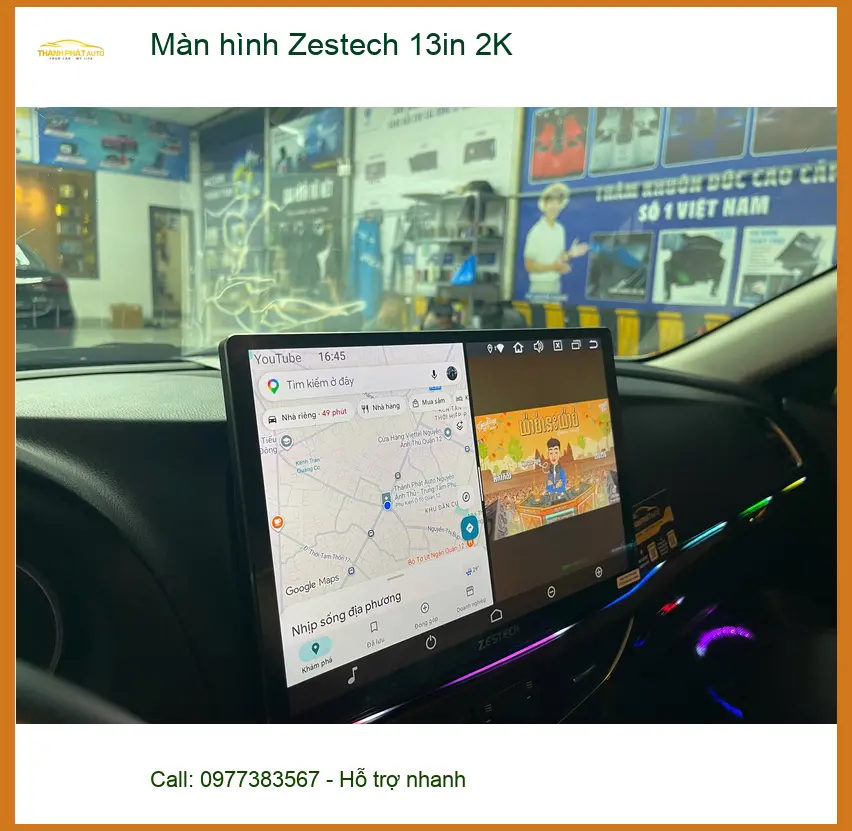 Anh Khải lắp màn hình Zestech 13in 2K cho Hyundai Accent tại Quận 12. ảnh thực tế 2