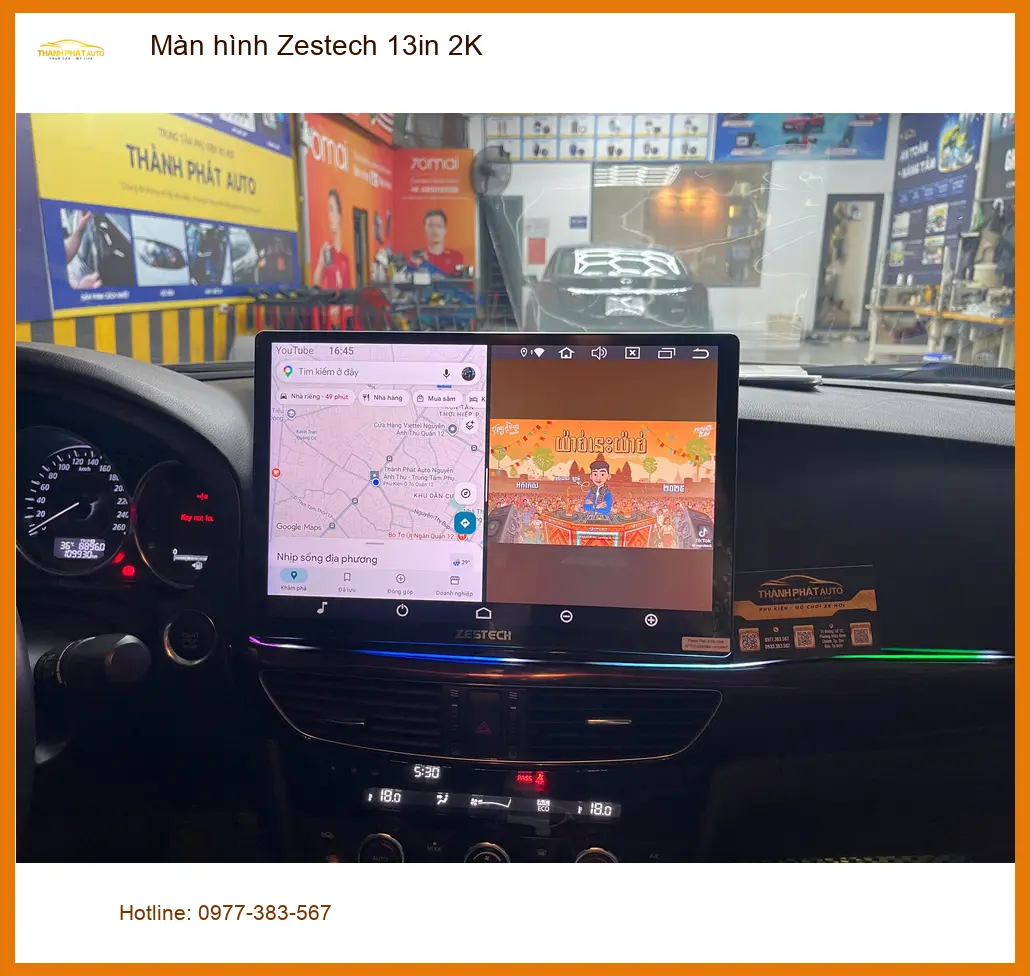 Anh Khải lắp màn hình Zestech 13in 2K cho Hyundai Accent tại Quận 12. ảnh thực tế 4