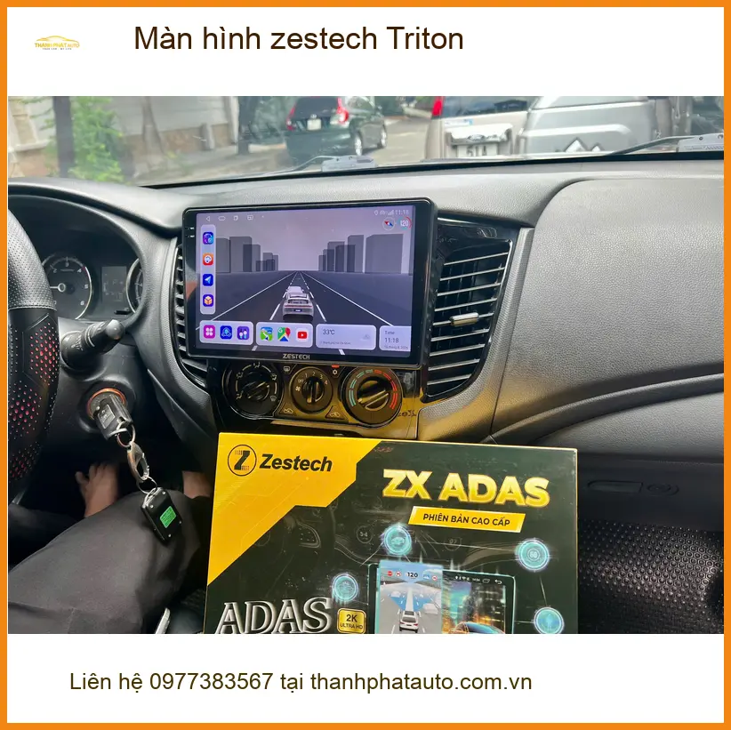 Anh Tấn nâng cấp Màn hình Zestech cho Triton tại Quận Thủ Đức vì màn hình zin đã cũ và chậm