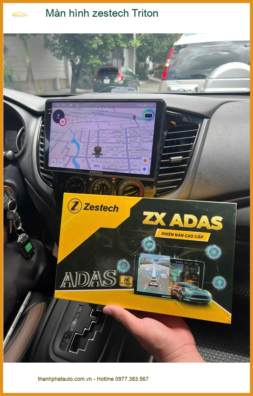 Anh Tấn nâng cấp Màn hình Zestech cho Triton tại Quận Thủ Đức vì màn hình zin đã cũ và chậm ảnh thực tế 2