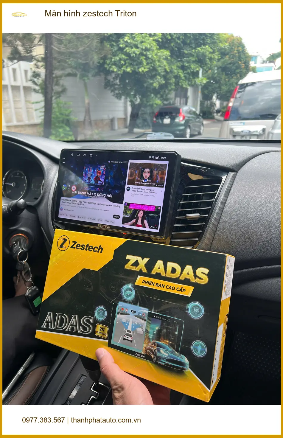 Anh Tấn nâng cấp Màn hình Zestech cho Triton tại Quận Thủ Đức vì màn hình zin đã cũ và chậm ảnh thực tế 3