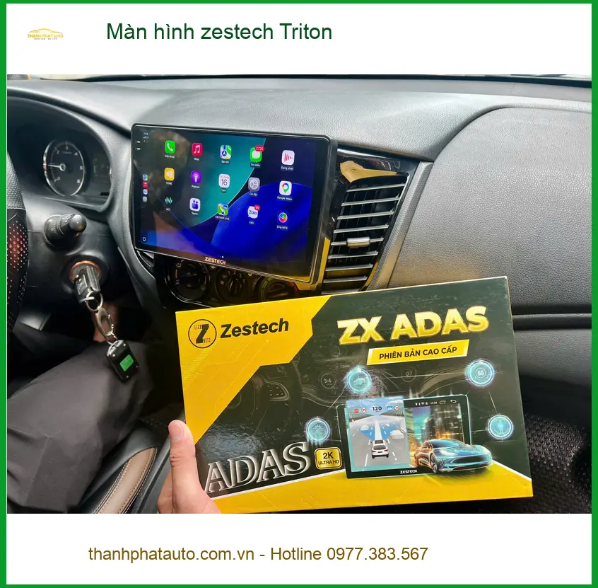 Anh Tấn nâng cấp Màn hình Zestech cho Triton tại Quận Thủ Đức vì màn hình zin đã cũ và chậm ảnh thực tế 4