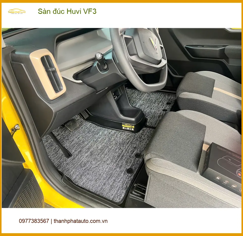 Anh Khải lắp Sàn đúc Huvi VF3 giúp xe luôn sạch, bền đẹp tại Quận Thủ Đức