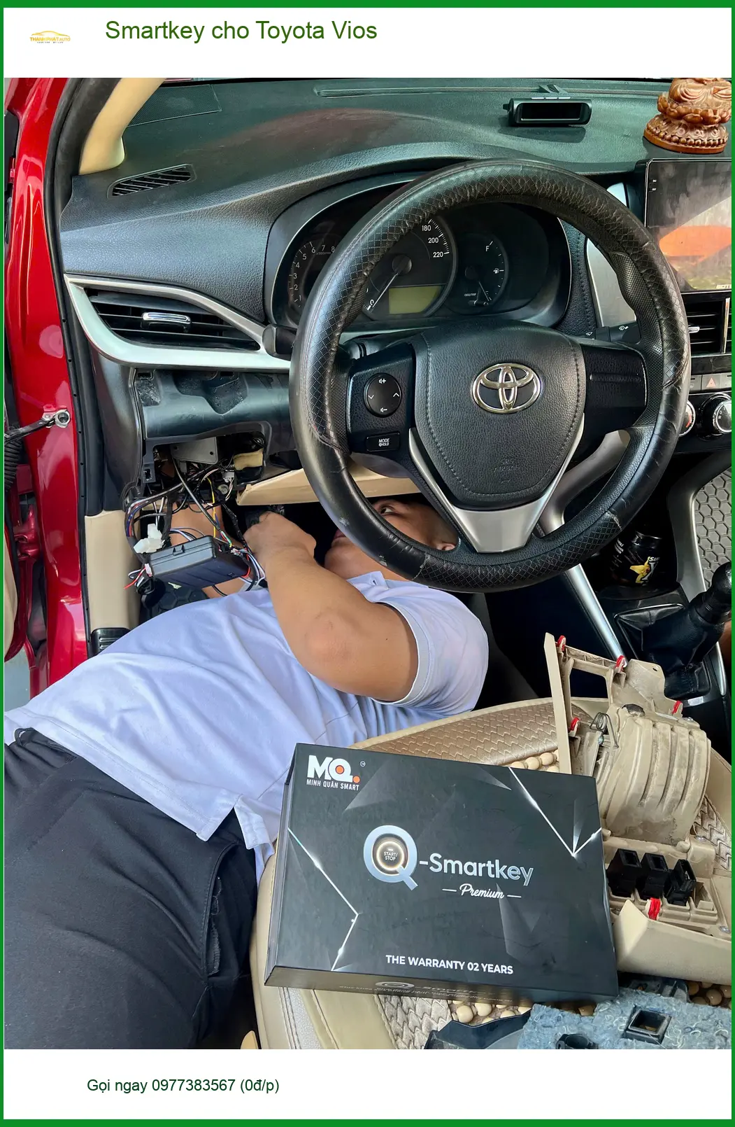 Anh Phi lắp Smartkey cho Toyota Vios tại Thủ Đức để tăng cường bảo mật ảnh thực tế 2